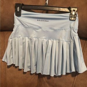 Goldhinge Women's Light Blue Pleated Skirt